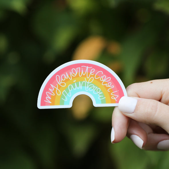 My Favorite Color is Rainbow Sticker