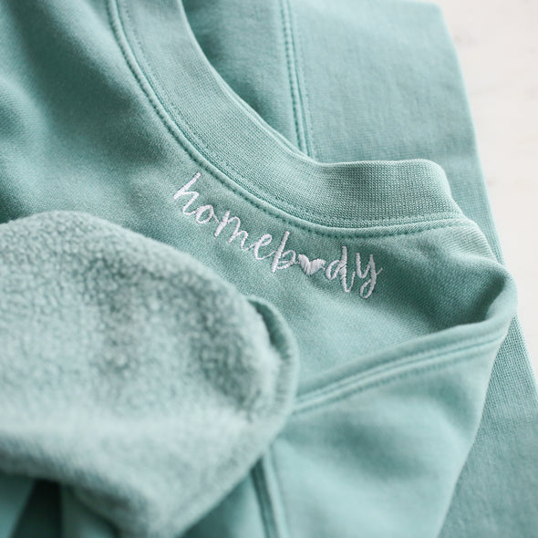 homebody embroidered crew