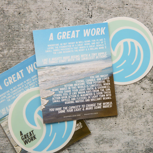 A Great Work 2021 LDS Youth Theme Stickers: Unisex Wave