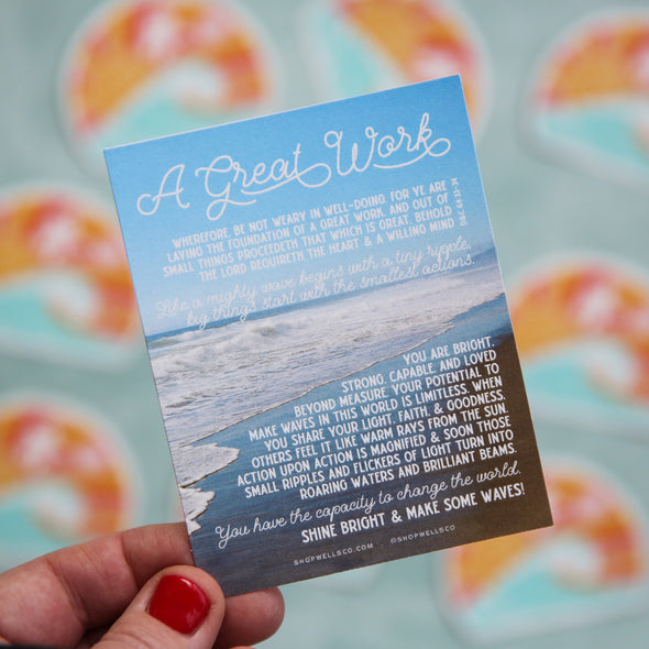 A Great Work 2021 LDS Youth Theme Stickers: Vintage Beach